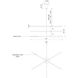 Vega LED 0.75 inch White Chandelier Ceiling Light