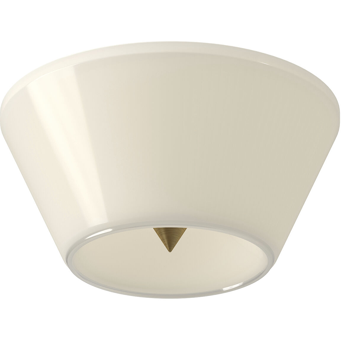 Holt LED 10.13 inch Brushed Gold/Glossy Opal Glass Flush Mount Ceiling Light