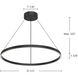 Cerchio LED 31.5 inch Black Pendant Ceiling Light
