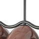 Atlas Linear Pendant Ceiling Light in Black and Burgundy