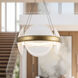 Taurus LED 22.13 inch Vintage Brass Chandelier Ceiling Light