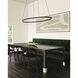 Ovale Linear Pendant Ceiling Light in Black