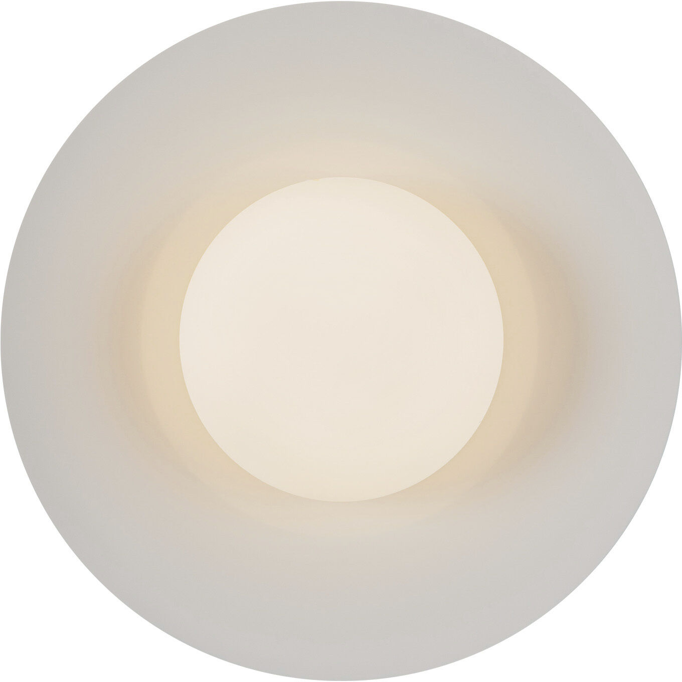 Cruz LED 15 inch Metal - Black/White Flush Mount Ceiling Light in Metal - Black and White, Spun Aluminum Shade