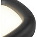 Folio 14.5 inch Brown Vegan Leather Flush Mount Ceiling Light