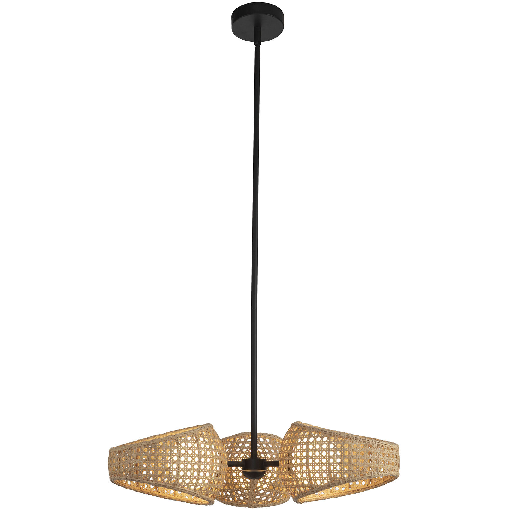 Lanai LED 25.13 inch Black/Opal Glass Chandelier Ceiling Light