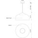 Helena LED 16.88 inch White and Gold Pendant Ceiling Light
