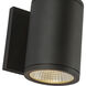 Nordic LED 5 inch Black Exterior Wall Light