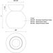Arcadia 1 Light 6 inch Black Semi-Flush Mount Ceiling Light in Smoked Glass