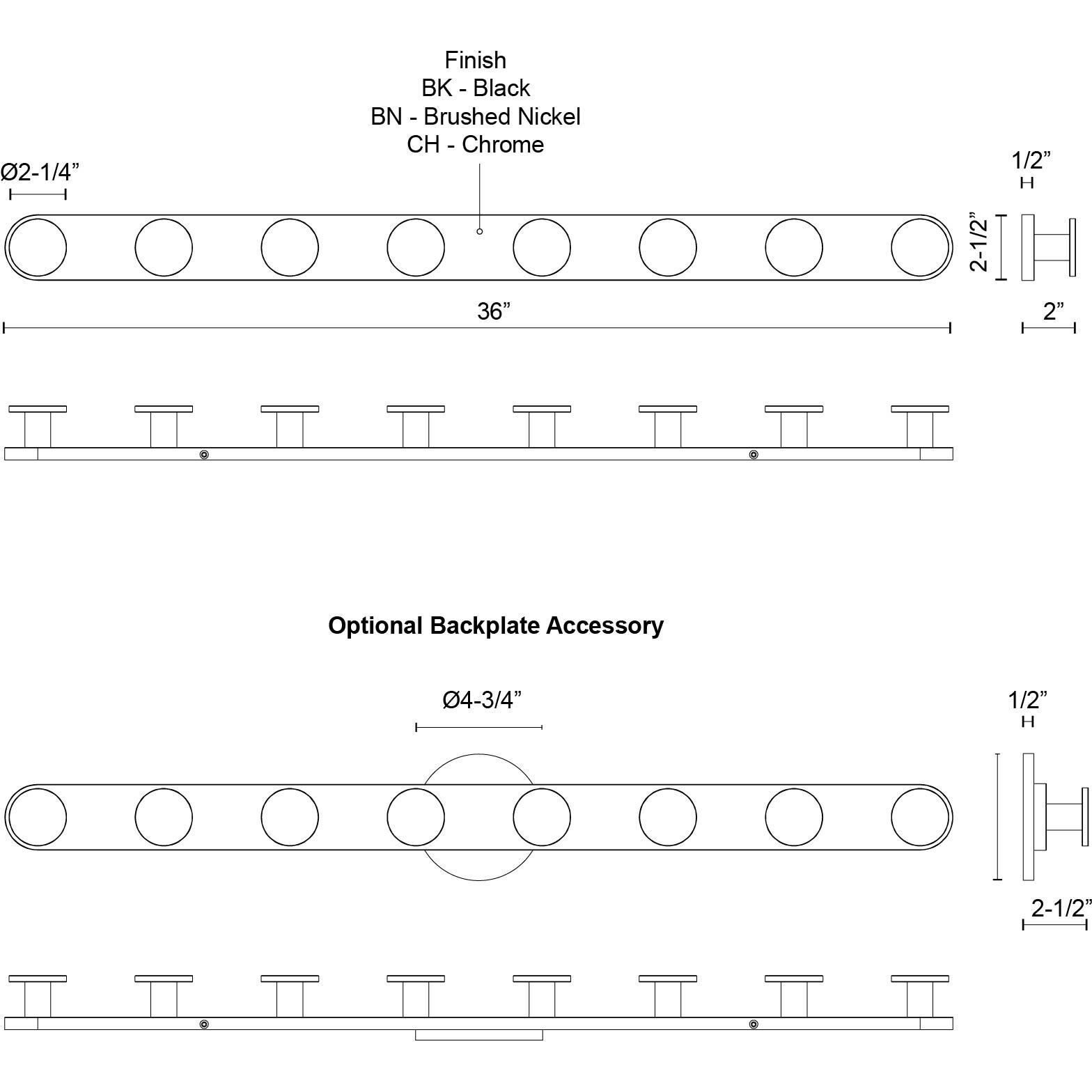 Edna Vanity Light Wall Light in Black