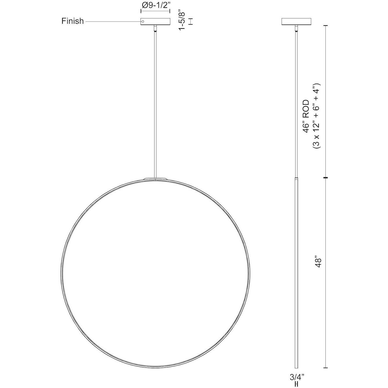 Cirque Pendant Ceiling Light in White