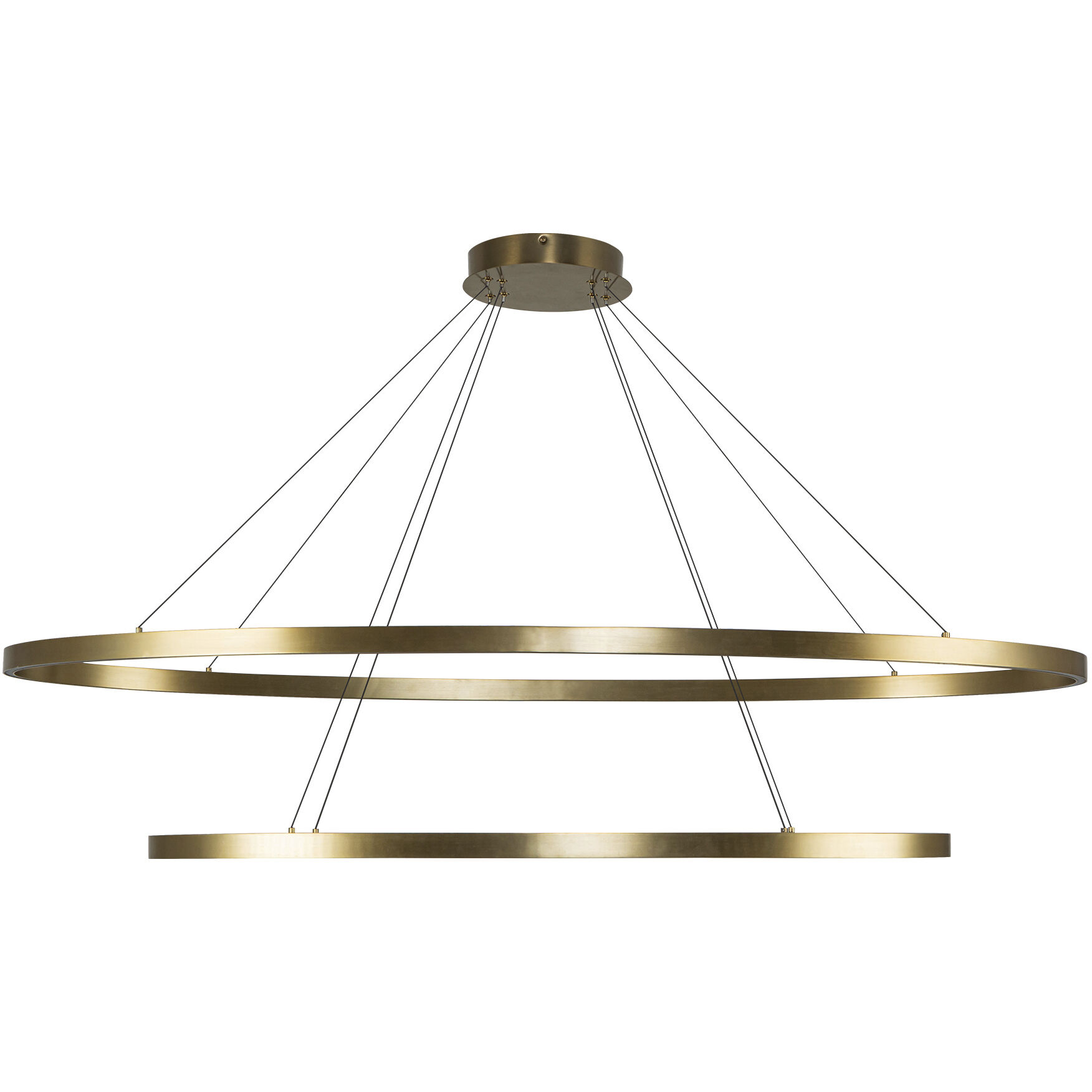 Ovale LED 28.25 inch Brushed Gold Chandelier Ceiling Light