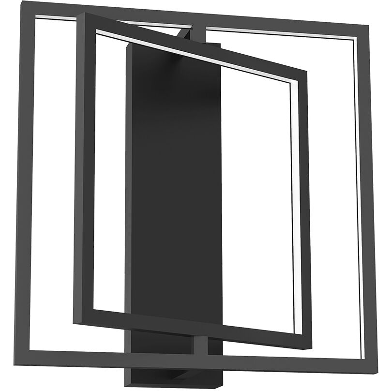 Mondrian LED 15.75 inch Black Semi-Flush Mount Ceiling Light