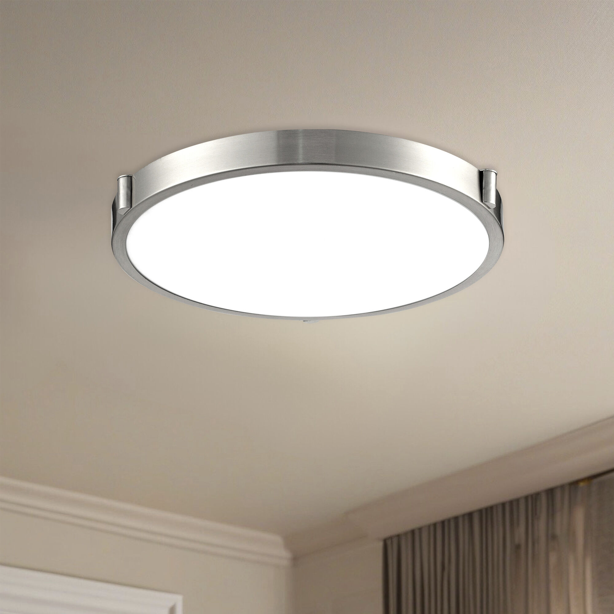 Floyd LED 13 inch Brushed Nickel Flush Mount Ceiling Light
