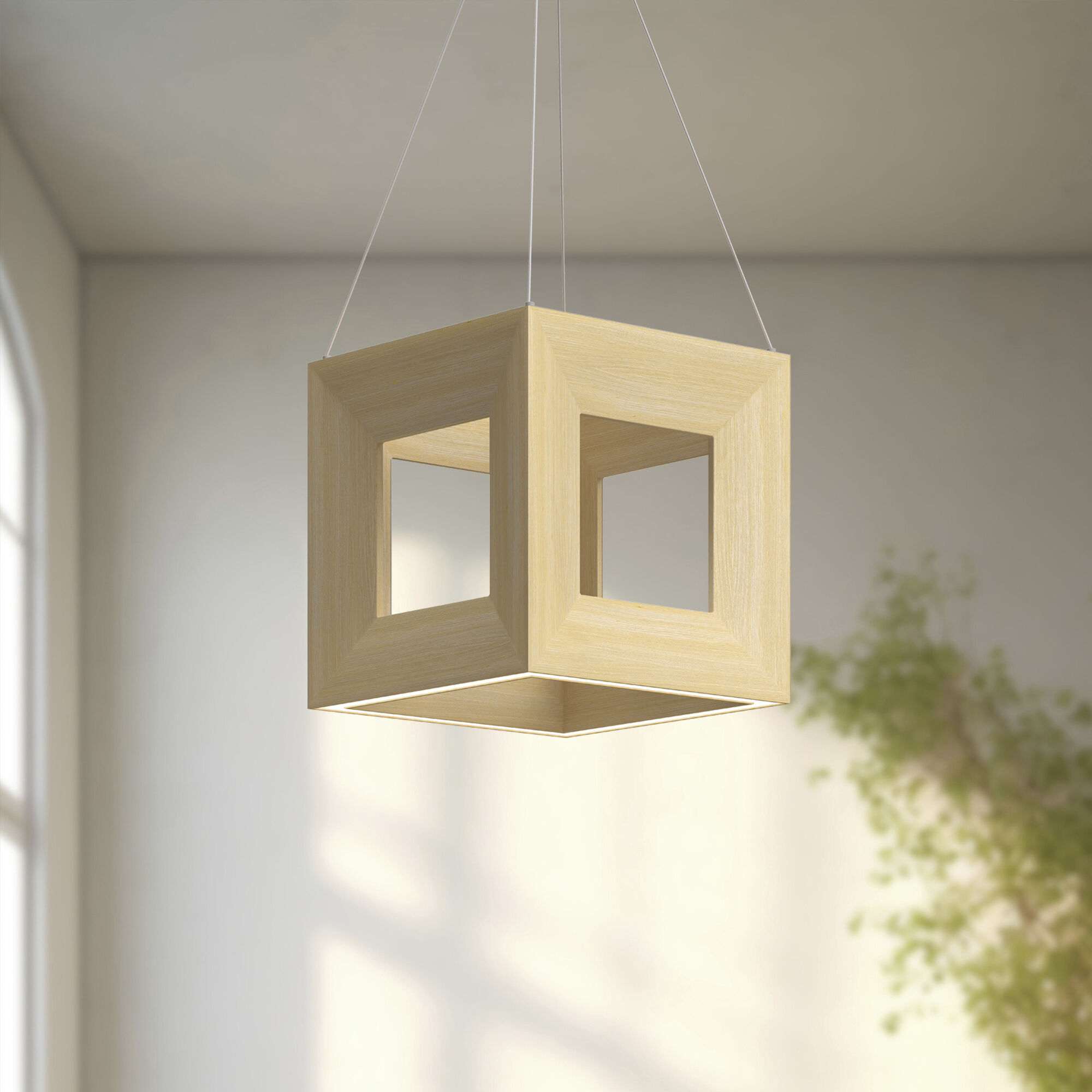 Morina Pendant Ceiling Light in White Oak