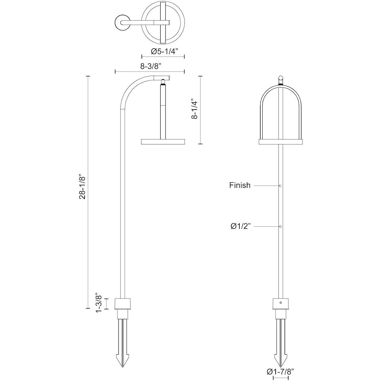 Trek 12V, with Outdoor Rated Low Voltage Transformer (Transformer supplied by others) 6.00 watt Black Exterior Low Voltage Landscape