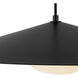 Cruz LED 24 inch Metal - Black/White Pendant Ceiling Light in Metal - Black and White, Spun Aluminum Shade
