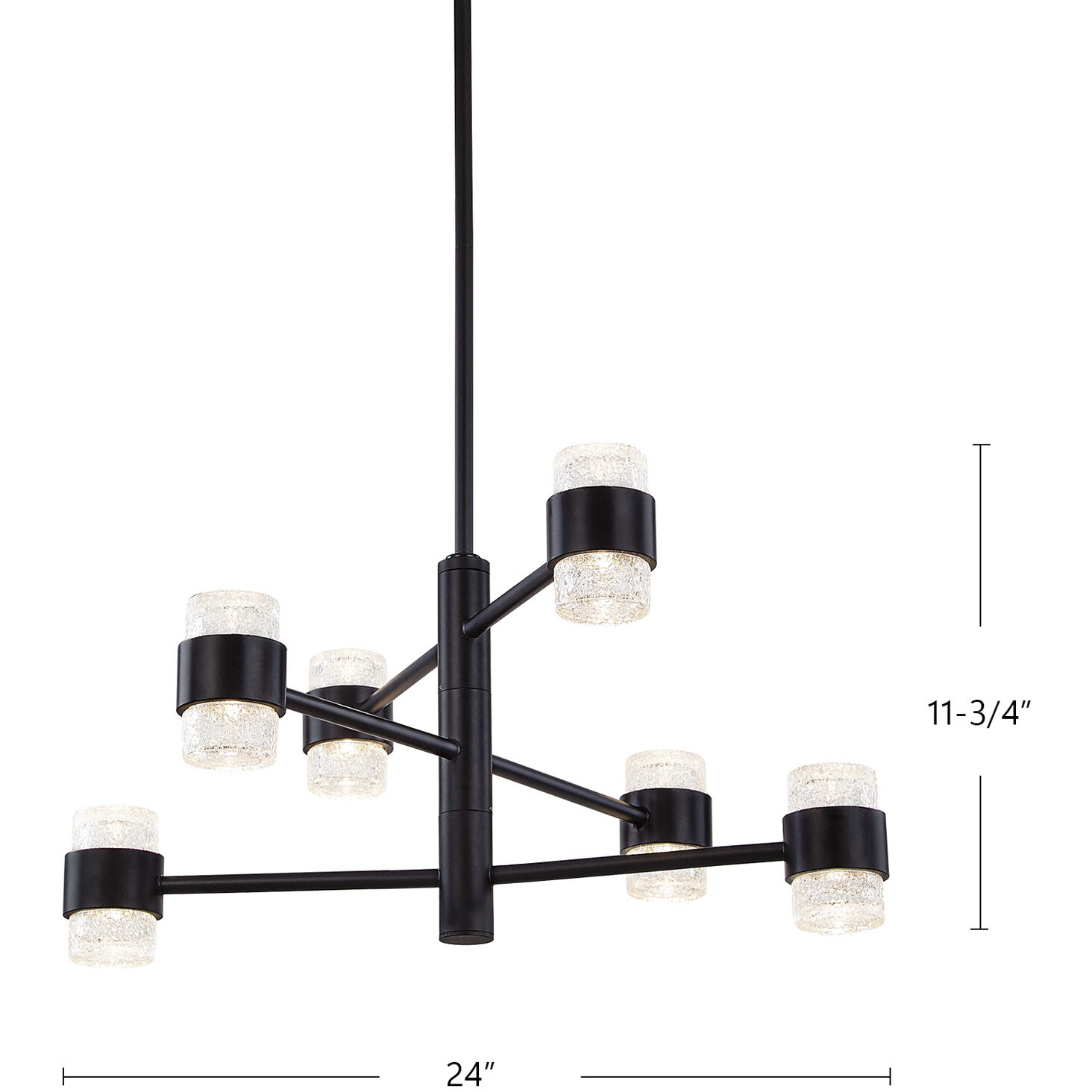 Copenhagen LED 24 inch Black Exterior Pendant
