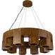 Bosco 34.88 inch Natural Oak Chandelier Ceiling Light