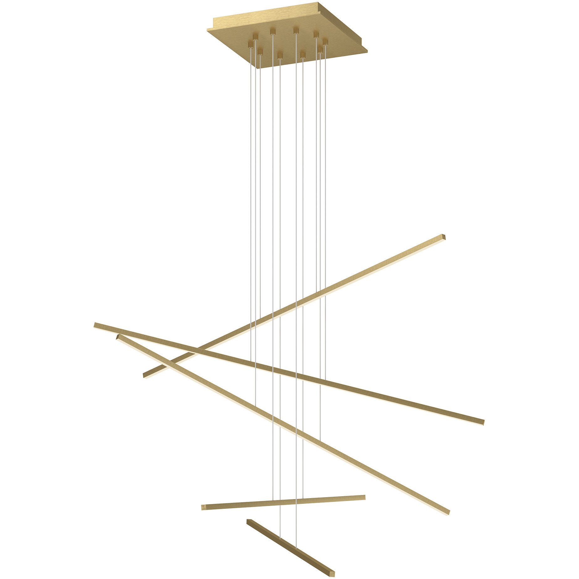 Vega Minor Multi Pendant Ceiling Light in Brushed Gold