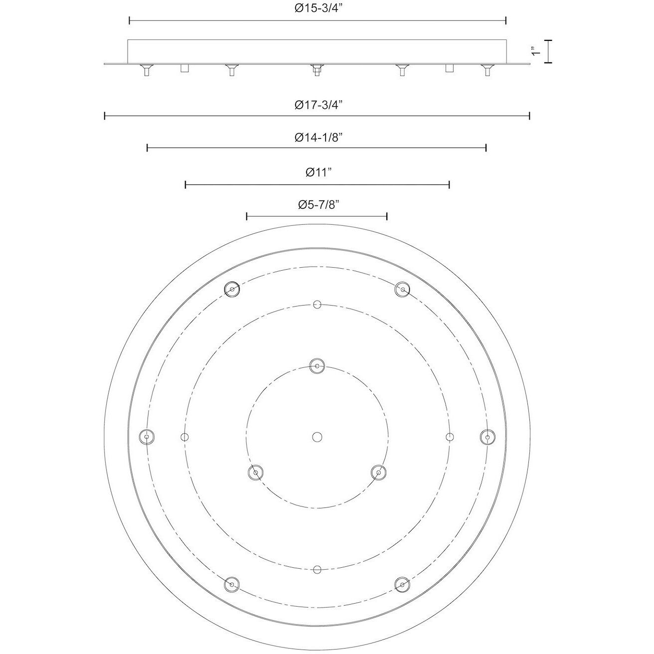 Canopy Black Chrome LED Canopy