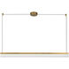 Nio 45.25 inch Vintage Brass Linear Pendant Ceiling Light