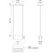 Phoenix LED 9 inch Black and White Linear Pendant Ceiling Light