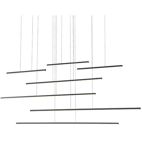 Chute Motion LED 70.88 inch Black Multi Pendant Ceiling Light