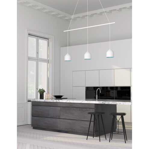 Marquee LED 0.63 inch White Linear Pendant Canopy System Ceiling Light