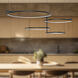 Serif LED 36.38 inch Black Multi-Pendant Ceiling Light