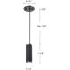 Micro 1 Light 2.63 inch Black Pendant Ceiling Light
