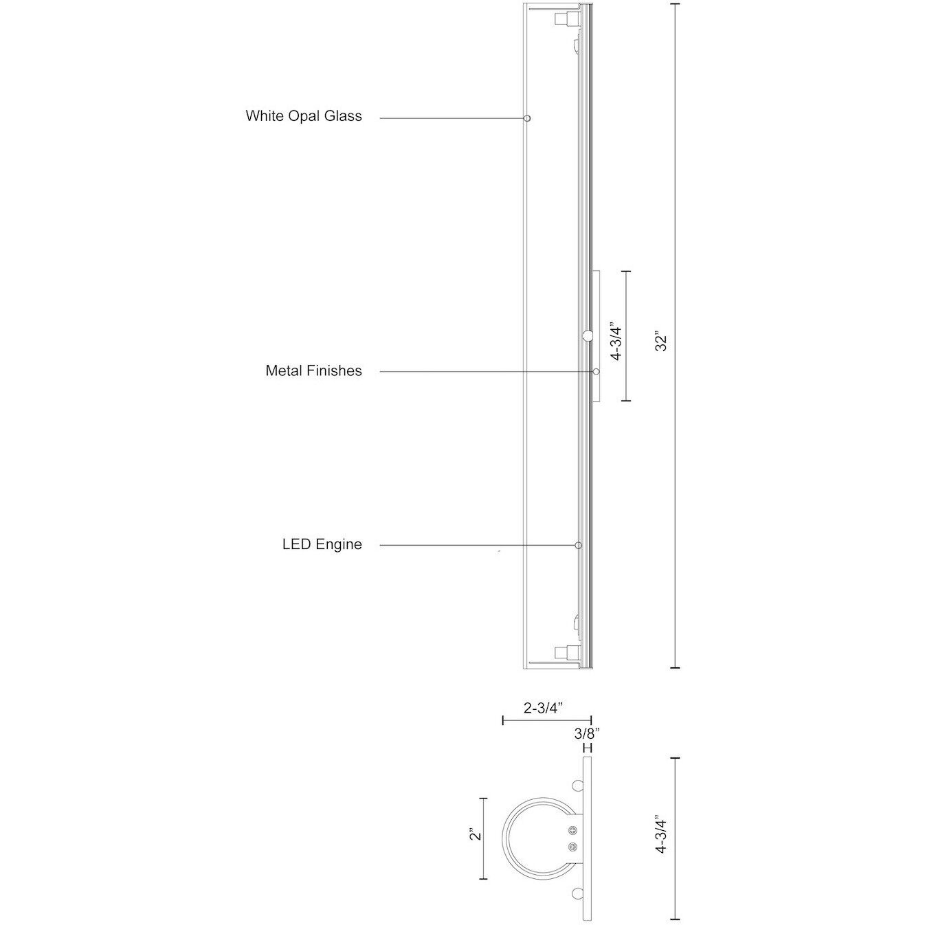 Bute Wall Sconce Wall Light in Chrome