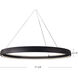 Halo LED 71.63 inch Black Pendant Ceiling Light