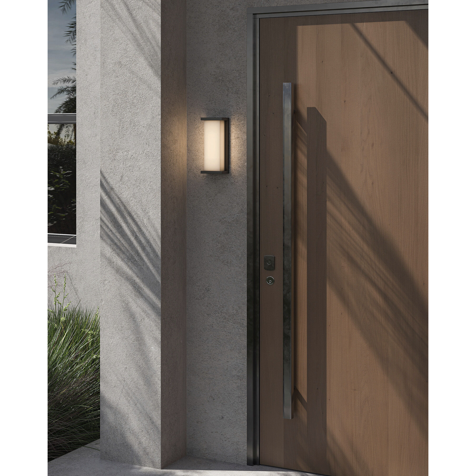 Bravo LED 14 inch Black Exterior Wall Sconce