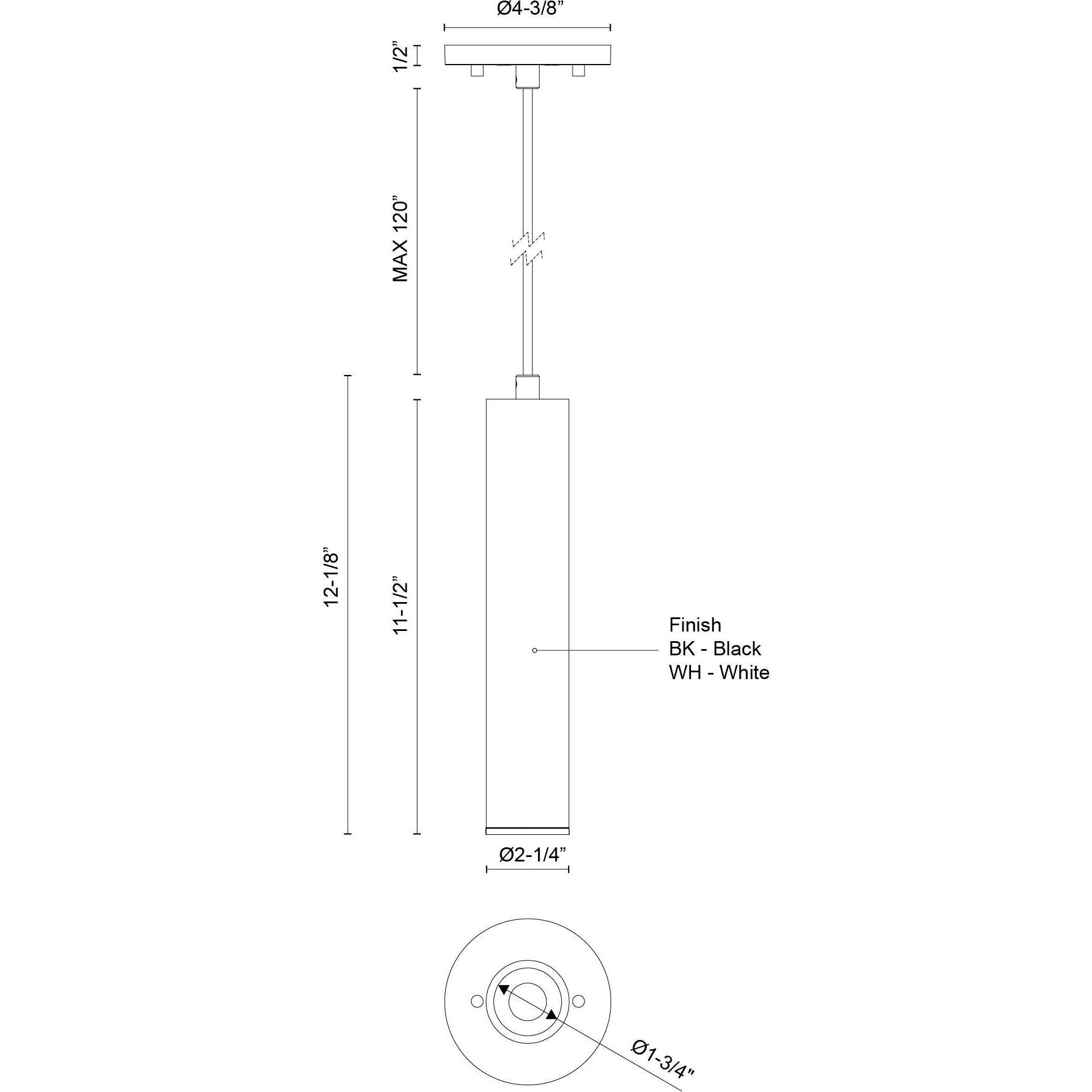 Lorna LED 2.25 inch White Pendant Ceiling Light