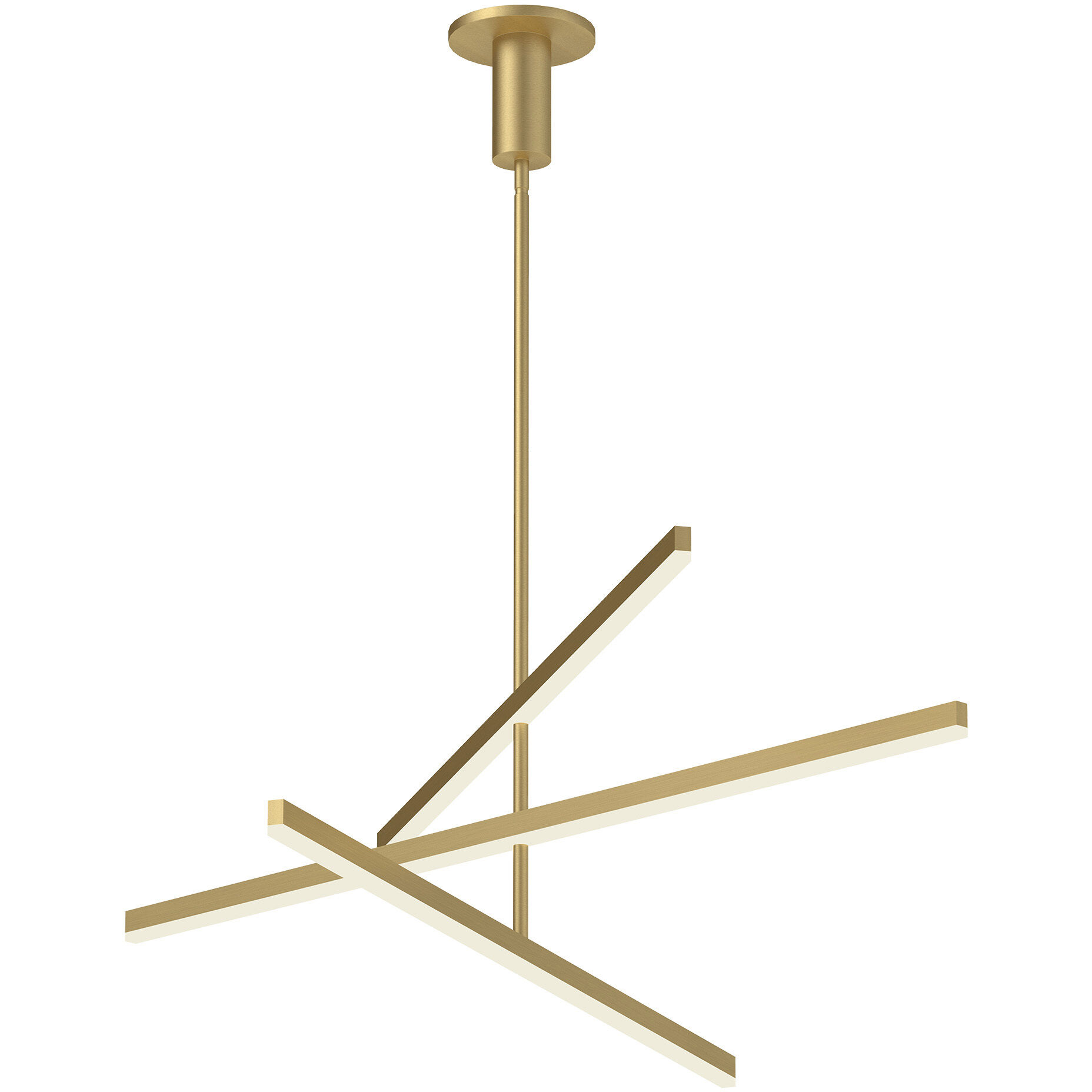 Vega LED 0.75 inch Brushed Gold Chandelier Ceiling Light