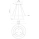 Cerchio LED 23.63 inch Brushed Gold Chandelier Ceiling Light