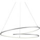 Twist LED 32 inch Antique Silver Pendant Ceiling Light