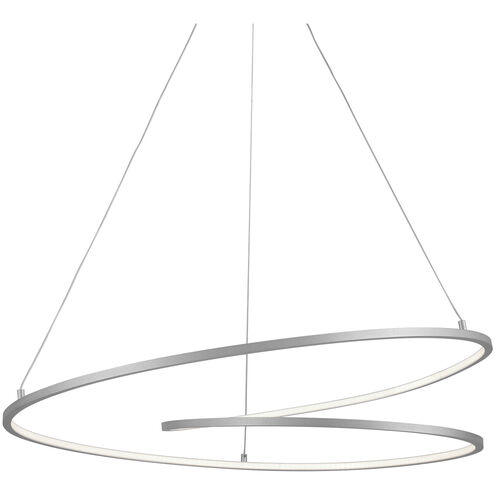 Twist LED 32 inch Antique Silver Pendant Ceiling Light
