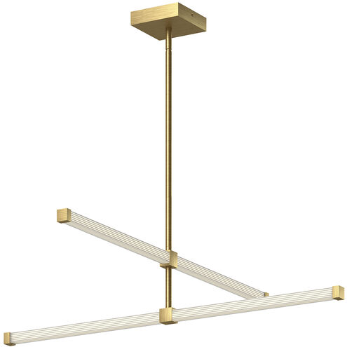 Blade LED 1 inch Brushed Gold Chandelier Ceiling Light