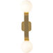 Briar 2 Light 5.13 inch Brushed Gold Wall Sconce Wall Light