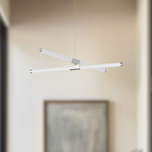 Akari LED 35.5 inch Brushed Nickel Chandelier Ceiling Light