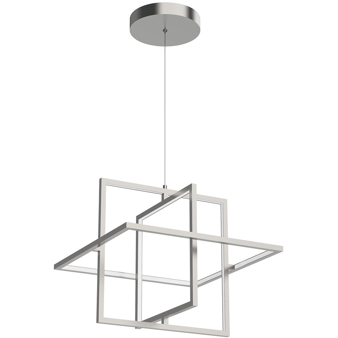 Mondrian LED 19.38 inch Brushed Nickel Pendant Ceiling Light