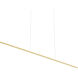 Vega Minor LED 60 inch Brushed Gold Linear Pendant Ceiling Light