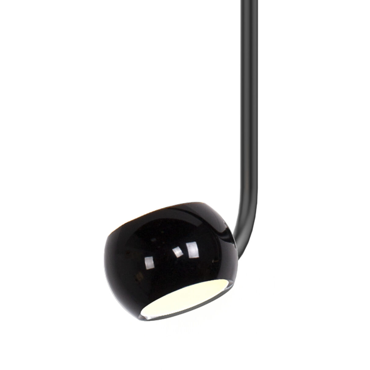 Flux Pendant Ceiling Light in Glossy Black