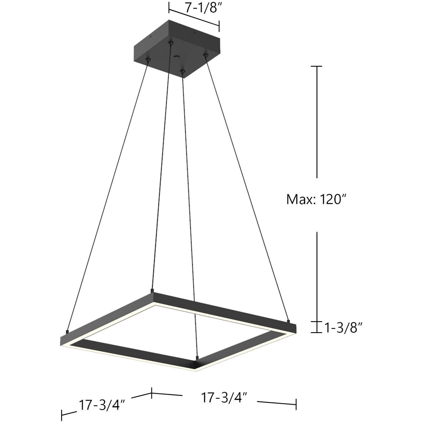 Piazza Pendant Ceiling Light in White