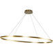 Ovale Linear Pendant Ceiling Light in Brushed Gold