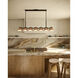 Atlas Linear Pendant Ceiling Light in Black and Peach