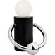 Septum 10.38 inch 7 watt Matte Black and Chrome Table Lamp Portable Light
