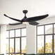 Coronado 55.63 inch Matte Black Ceiling Fan