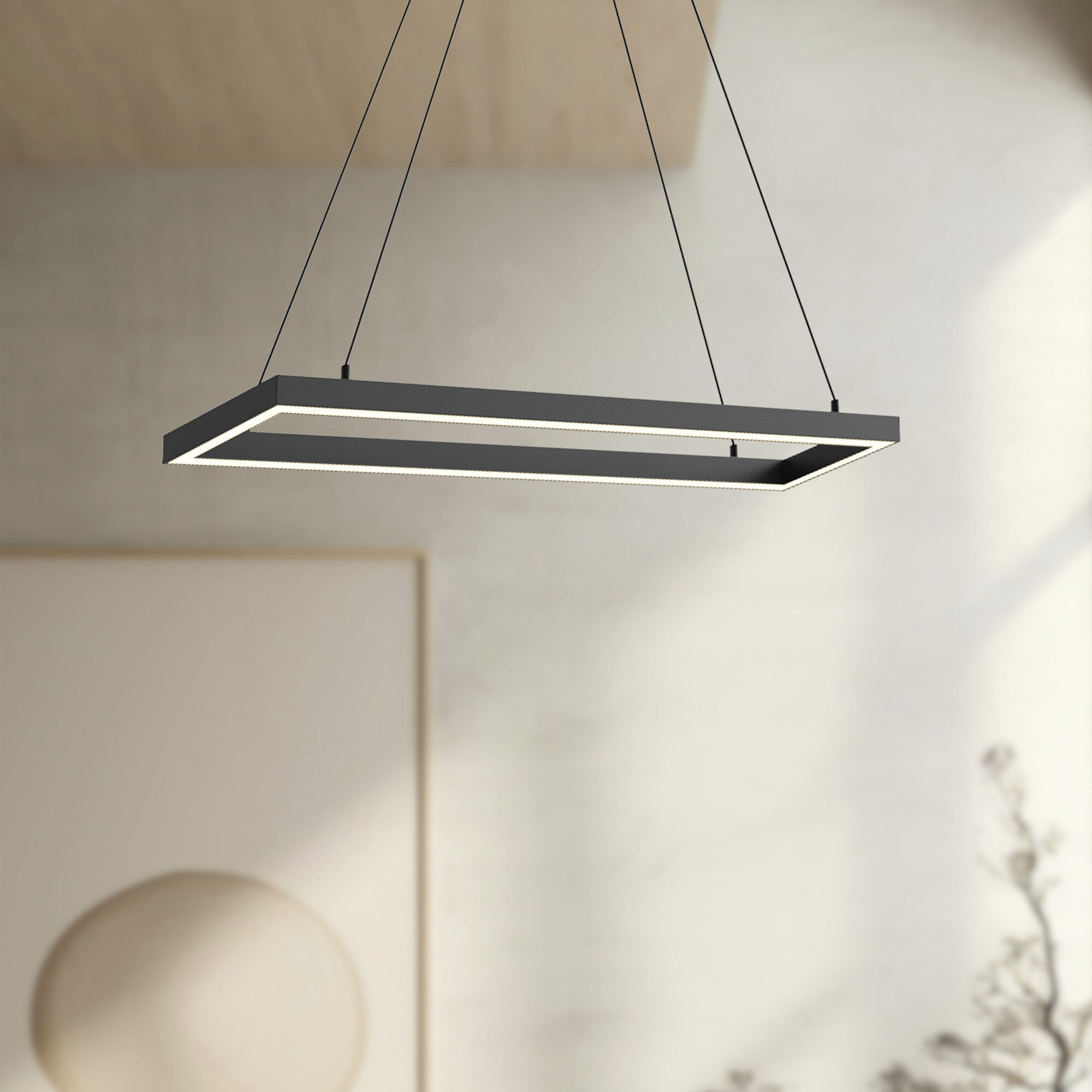 Piazza Pendant Ceiling Light in Black